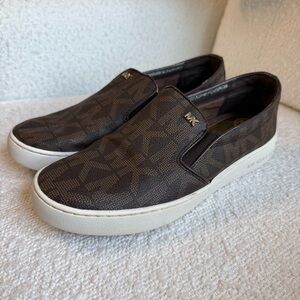 Michael Kors Dark Brown Slip-On Sneakers